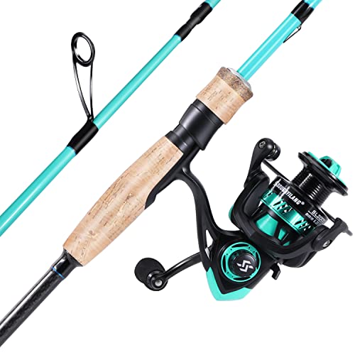 Sougayilang Fishing Rod and Reel Combo, Medium Fishing Pole with Spinning Reel, Baitcaster Combo, SuperPolymer Handle