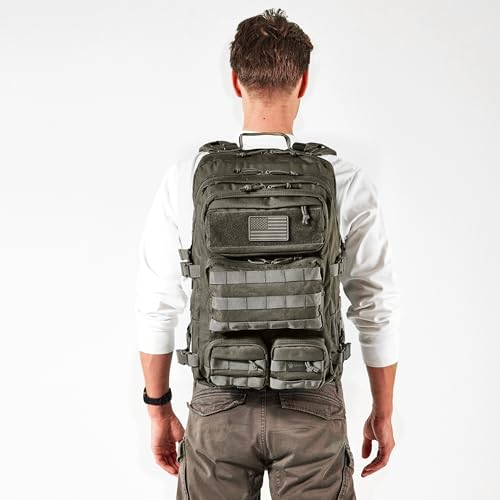 Falko Tactical Backpack for Men and Women 50L Backpack 2.4x Stronger Large Military Molle Rucksack, Bugout Backpack Outdoors