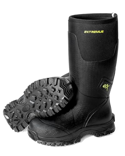 Extremus MudRidge Hunting Boots by KastKing, Men’s Waterproof Insulated Rubber Boots with 6mm Neoprene, All-terrain Anti-s...