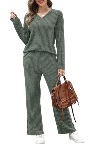 RUMIA Fall Outfits for Women 2025 Vacation Matching Sweater Lounge Sets (S-2XL)