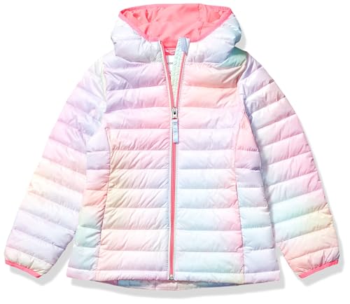 Amazon Essentials Girls and Toddlers' Lightweight Water-Resistant Packable Hooded Puffer Jacket