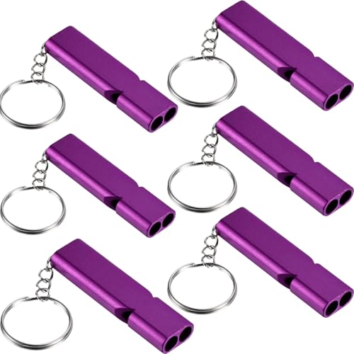 Premium Extra Loud Whistles for Camping Hiking Hunting Outdoors Sports and Emergency Situations, Sturdy but Light Aluminiu...