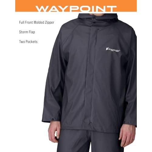 FROGG TOGGS Men's Waypoint Angler Waterproof, Durable Jacket with 4-Way Stretch