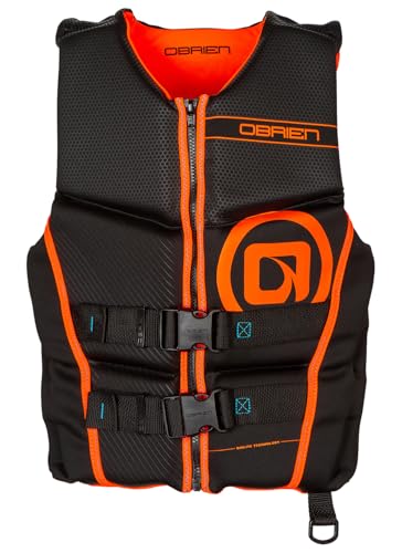 O'Brien Flex V-Back Life Jacket – Coast Guard Approved Adult Life Vest with Flex Fit Design, Lightweight Foam & Front Zip ...