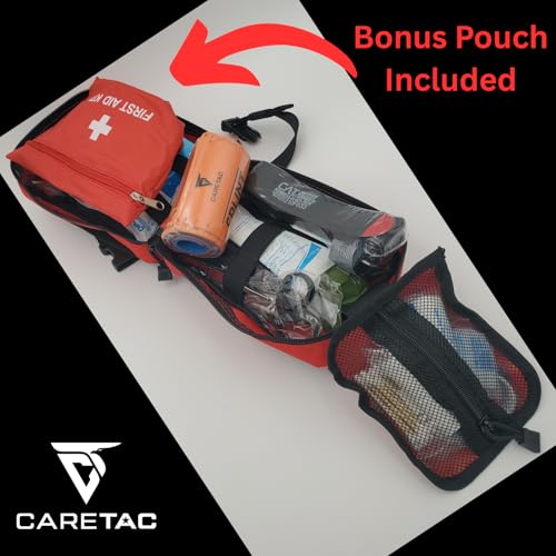 CareTac IFAK Trauma & First Aid Kit with CAT Gen 7 Tourniquet – Military-Grade Tactical Medical Kit Includes Israeli Banda...