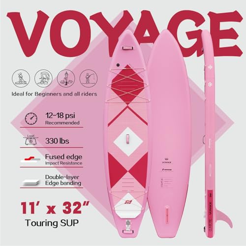 FREESUN Voyage 11’ × 32” Inflatable Stand Up Paddle Board, Touring SUP for Long-Distance Cruising, Stable Beginner Design ...