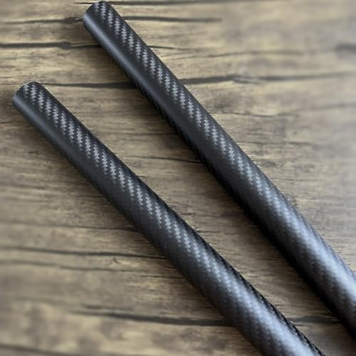 2pcs Carbon Fiber Tube 25mmx23mmx420mm 3K roll Wrapped Twill Matte Finish