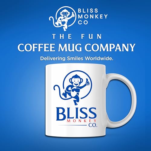 Bliss Monkey Co. Camping is My Happy Place Coffee Mug - Adventure Camper Mug - Outdoor Enthusiast 11 Ounce Coffee Cup - Pr...