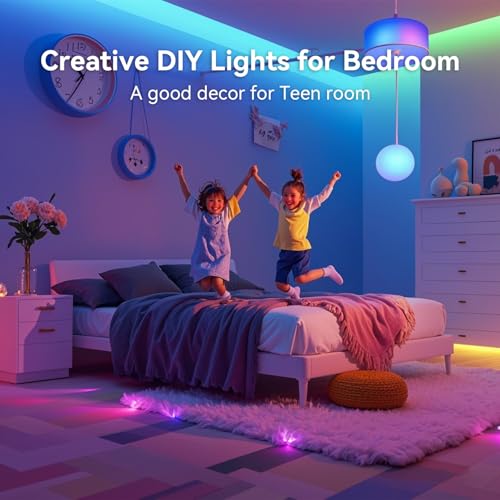 CHARKEE LED Lights for Bedroom 100 ft, Color Changing LED Strip Lights with 44-Key Remote, 24 Volt RGB SMD2835 Tape Lights...