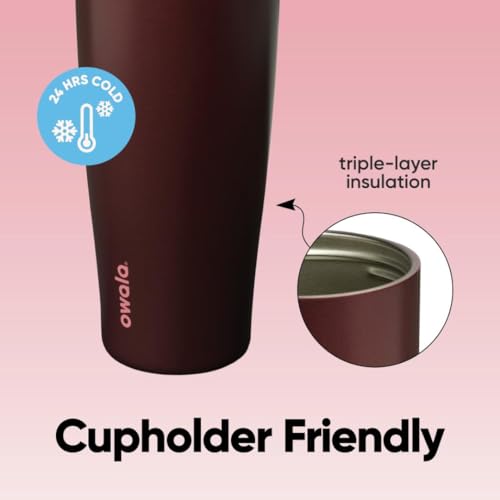 Owala FreeSip Tumbler Insulated Stainless Steel Water Bottle with Built-in Straw and Side Handle, For Travel, Work, Schoo...