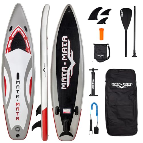 MATA MATA 10' Stand Up Paddle Board with Premium SUP Accessories & Backpack Non-Slip Deck Waterproof Bag Leash Paddle and ...