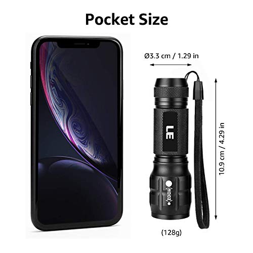Lighting EVER LED Flashlights High Lumens, Small Flashlight, Waterproof, Adjustable Focus Flash Light for Outdoor, Emergen...