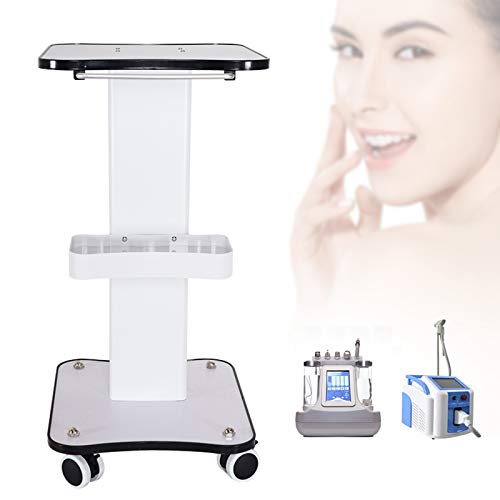 3-Tier Rolling Esthetician Cart with Storage Trays, 88lbs Capacity Aluminum Mobile Beauty Salon Trolley Cart with Locking Wheels