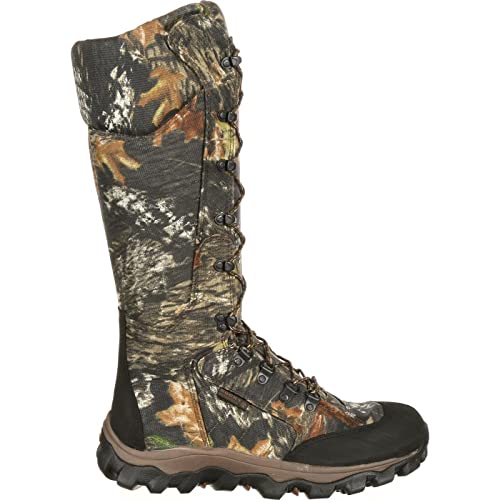 ROCKY Men's Camouflage Waterproof Side-zip Snake Boots