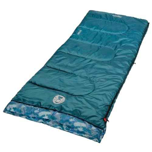 Coleman Kids 45¡ÆF Sleeping Bag for Children up to 5ft 5in Tall, Lightweight & Warm Sleep Sack for Indoor/Outdoor Use, Machine Washable