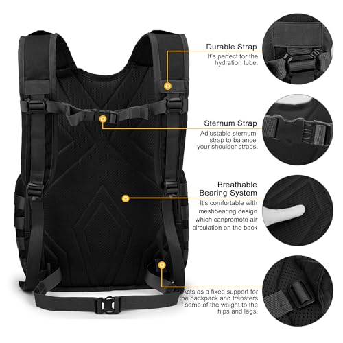 Mardingtop 25L Tactical Backpacks Molle Hiking daypacks for Camping Hiking Military Traveling Motorcycle