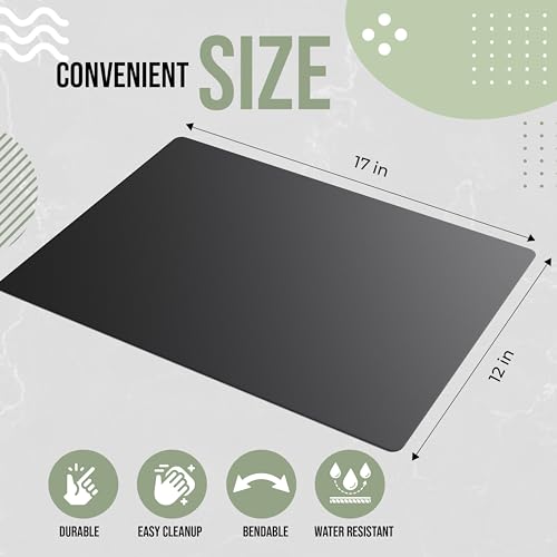 Crown Display Disposable Cutting Boards for Kitchen 25 Count Black Cutting Board 12 Inch X 17.5 Inch Flexible Cutting Boar...