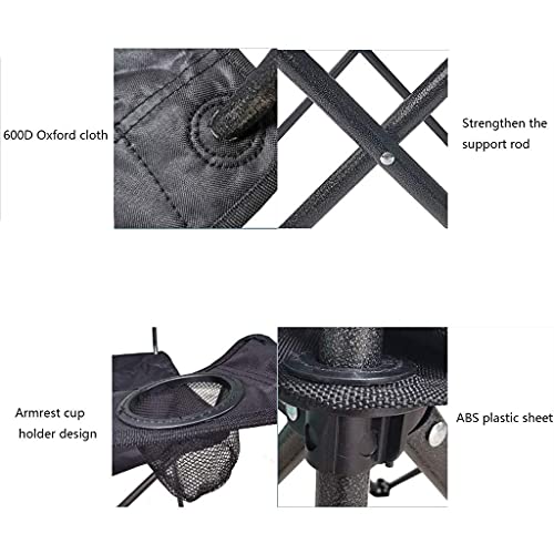 Outdoor Camping Chair Ultra-Light Outdoor Folding Camping Chair Comfortable Beach Chair with Armrests with Storage Bag Com...