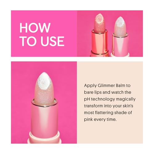 Winky Lux Unicorn Glimmer Balm -Hydrating ph Lip Balm, Natural Pink Tint with pH Color Changing, Moisturize & Soften Lips ...