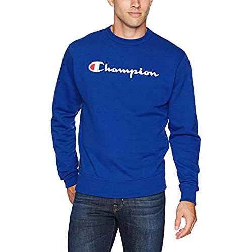 Champion Men's Powerblend Fleece Crew, Script