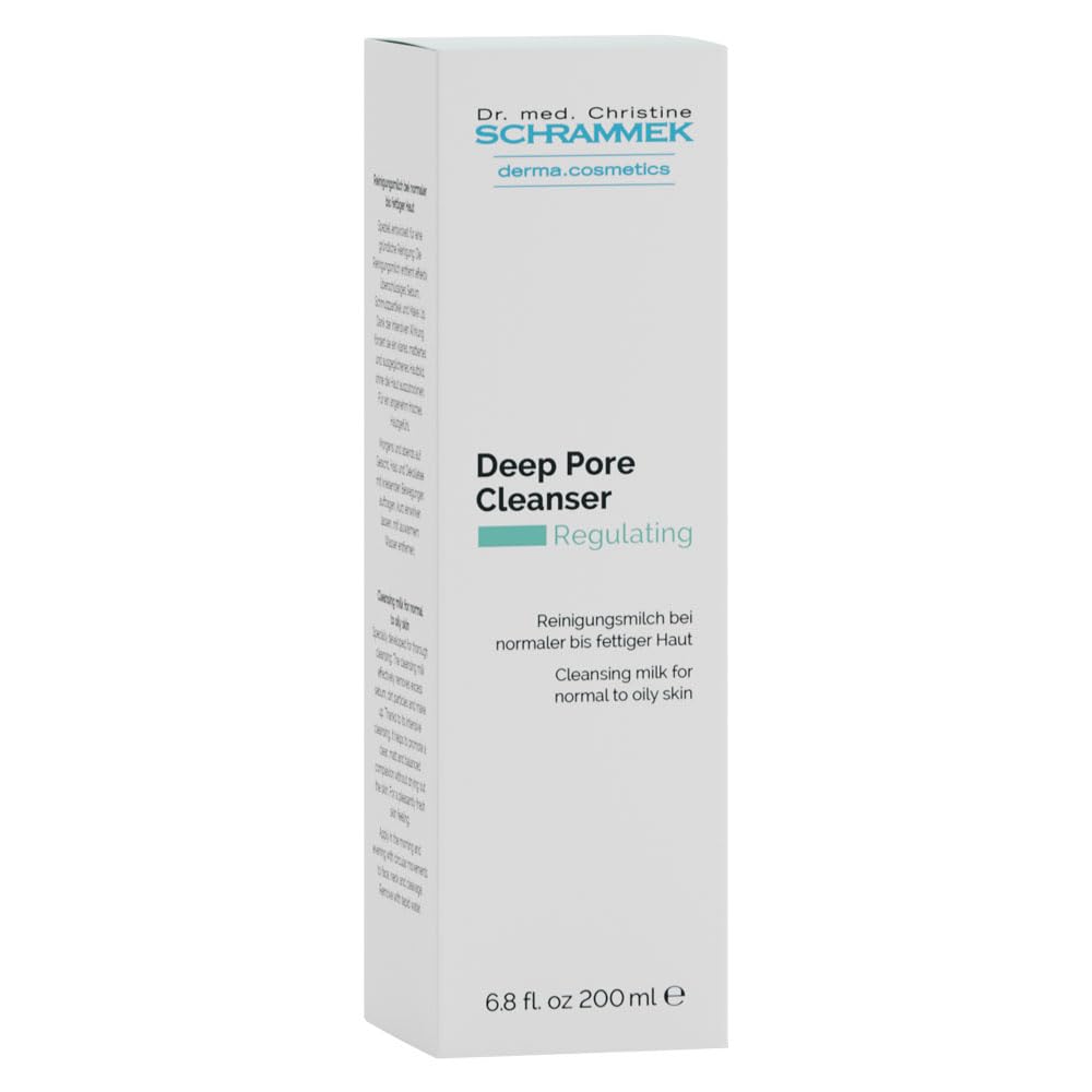 Schrammek Deep Pore Cleanser (6.8 fl oz) - Cleansing Milk for Normal Skin - Makeup Removal - Face Wash & Cleanser - No Parabens