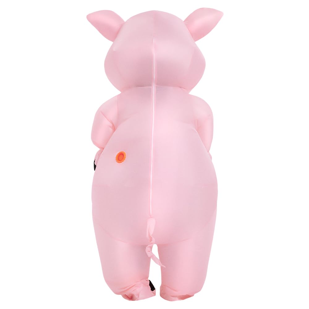 KOOY Inflatable Pig Costume, Pig Costume Adult Inflatable Costumes Adult Size Full Body Blow up Costumes for Adults Women Men Inflatables Fancy Funny Suit for Halloween Party