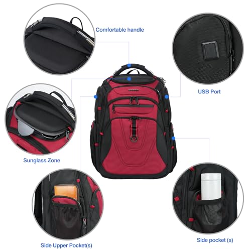 KROSER Friendly Travel Laptop Backpack 17.3 inch XXXL Gaming Backpack Water-Repellent College Daypack Business Backpack wi...