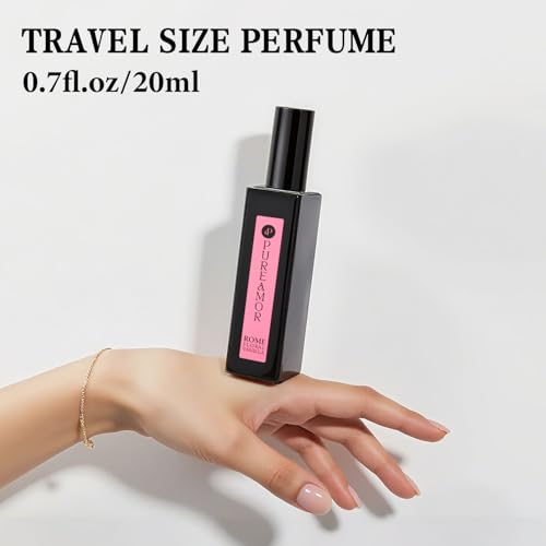PUREAMOR Pheromones Perfumes for Women, Amber Vanilla Perfume, Long Lasting Eau De Parfum, Premium Sent Blend Cologne for Men & Women, 0.41 fl.oz Travel Size Perfumes Spray