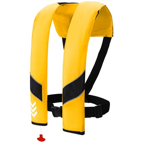 Manual Inflatable Life Jackets for Adults Life Vests PFD Low Profile Load Capacity Up to 330lbs