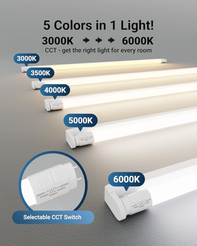 Sunco 30 Pack T8 LED Bulbs 4 Foot, LED Fluorescent Tube Replacement, 4ft LED Tube Light, Ballast Bypass, 18W, 2200 LM, Sel...