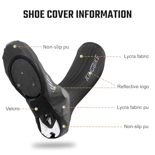 KINGBIKE Cycling Shoe Covers Overshoes Mountain/Road Bike Shoe Covers for Lock Shoes Protection Men Women