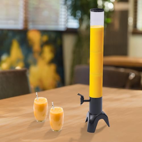 LIKARVA Beer Tower Dispenser, Clear Liquor Pagodas Dispenser with Removable Ice Tube, Beer Tower Drink Water Fountain for ...