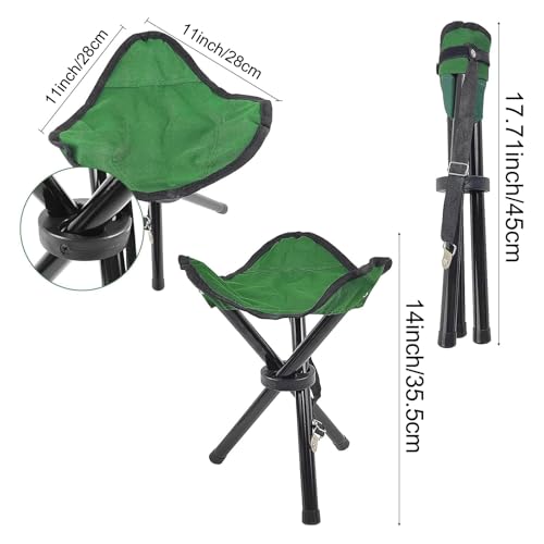 Travel Folding Camping Stool, (Sol·d by→Cenbee) Use Height 14" and Max Weight 300 lbs Outdoor Portable Party Chair Fishing...