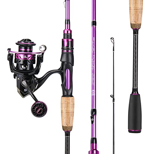Sougayilang Spinning Combo, Medium Heavy Fishing Pole and 2000 Spinning Reel Set, Fishing Rod and Reel Commbo for Bass Fis...