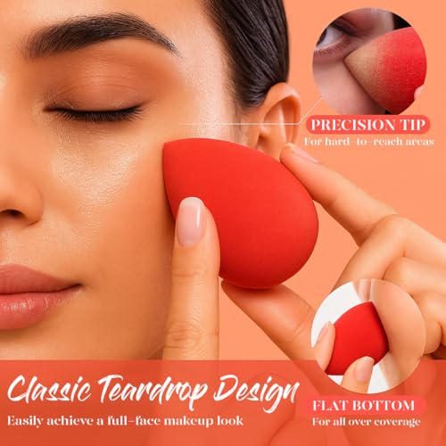 BEAKEY Makeup Sponge Set 5 Pack Micro Porous Low Absorption Soft Latex Free Foundation Beauty Sponges & Blenders for Powde...