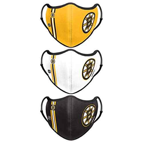foco NHL unisex-adult NHL Team Logo Sport Reusable Washable Fashion Face Cover Mask 3-pack