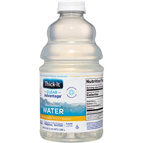Thick-It Clear Advantage Moderately Thick Water, Honey Consistency, Ready-to-Drink, Digestible Swallowing Aid, Hydration o...