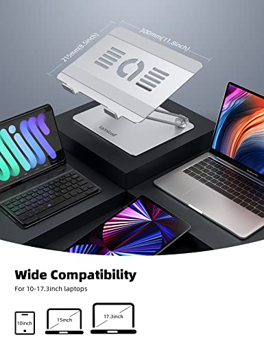 Lamicall Adjustable Laptop Stand, Portable Laptop Riser, Aluminum Laptop Stand for Desk Foldable, Ergonomic Computer Noteb...