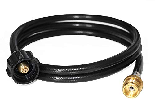DOZYANT 6 Feet Propane Adapter Hose 1 lb to 20 lb Converter Replacement for QCC1 / Type1 Tank Connects 1 LB Bulk Portable ...