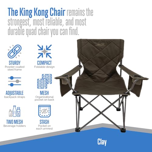 ALPS Mountaineering King Kong Camping Chairs for Adults with Mesh Cup Holders and Pockets, Built Durable and Reliable with...
