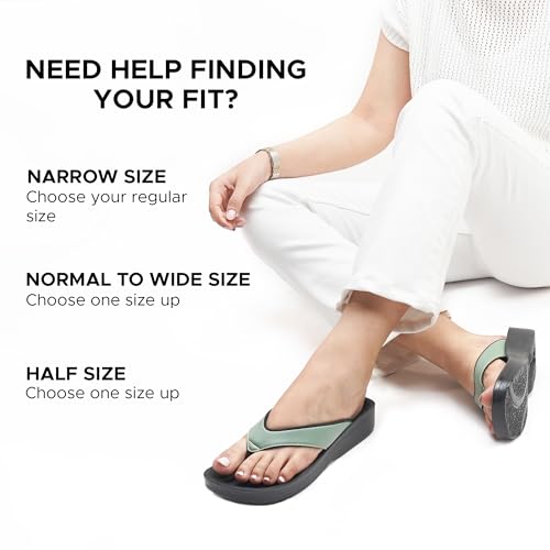 AEROTHOTIC Arch Support Flip Flops for women Stylish Cushioned Padded Straps with Soft Toe Post Slip on Footwear Dressy Tr...
