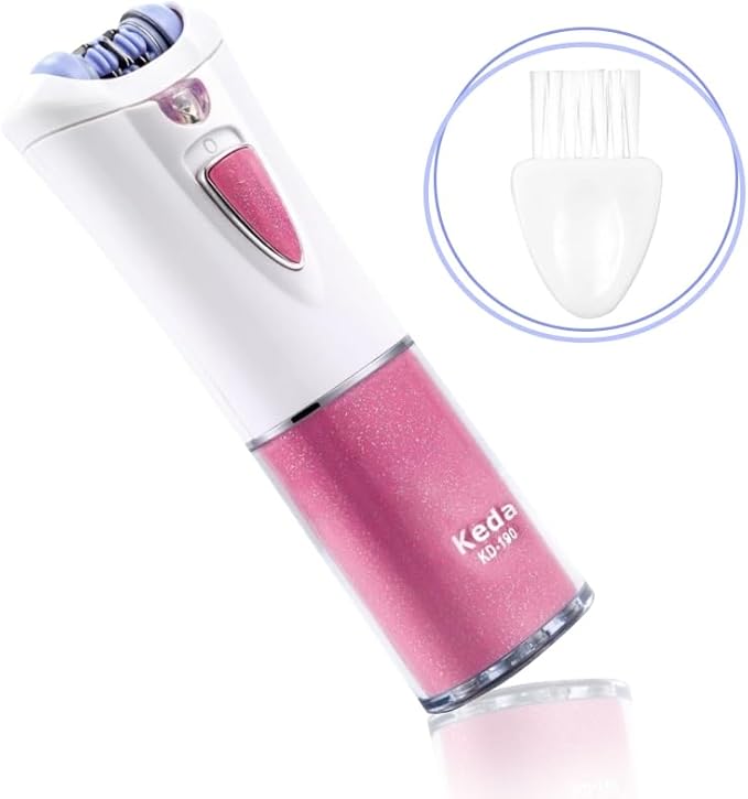 Epilator for Women with LED Light,Electric Face Epilator & Hair Removal Device for Face, Arms, Legs, Bikini, Armpits,Cordless Facial Hair Remover for Women