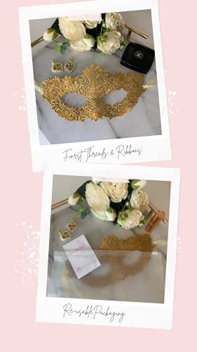 The Lace Mask Co. Luxury Women's Lace Masquerade Prom Halloween Carnival Mask Ball
