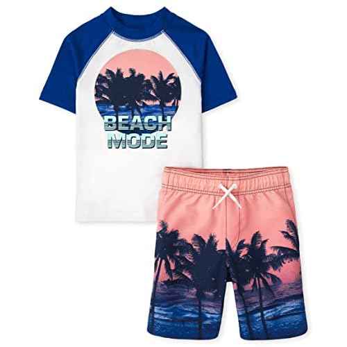 The Children's Place Boys Sunset 2-Piece Swim SetQUENCH BlueLarge (10/12)
