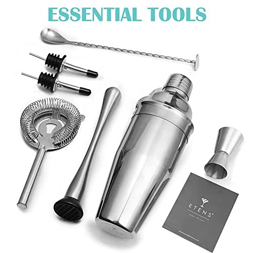 Etens Cocktail Shaker Set & Bar Kit – 24 oz Stainless Steel Drink Mixer Martini Shaker for Bartender – Complete Cocktail K...