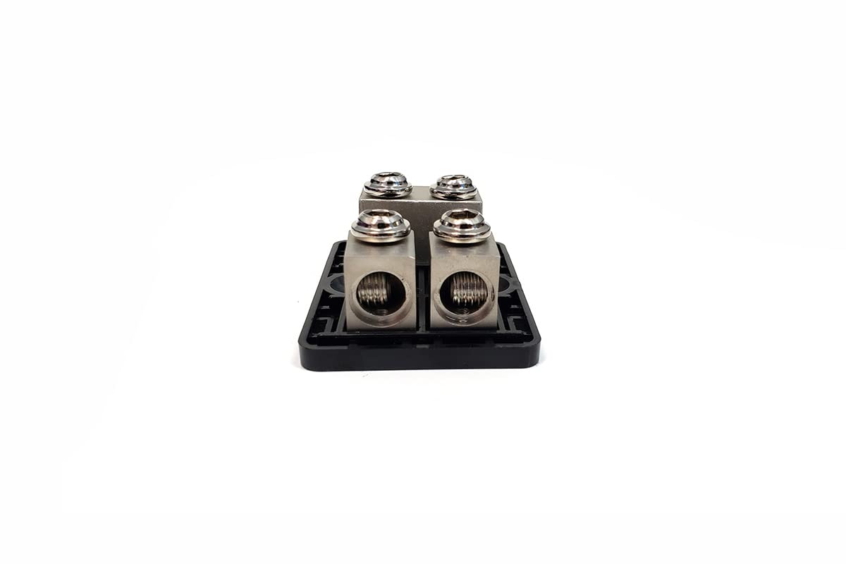 Knukonceptz Bassik 4 And 8 Gauge 2 Way Fuse Distribution Block W/ 100A Fuses