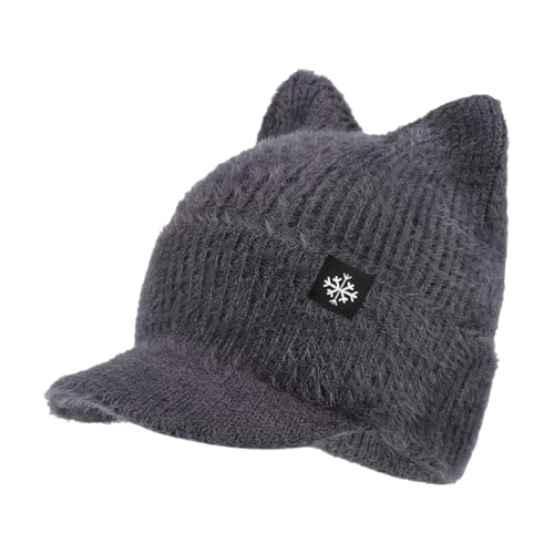 Stylish Winter Warm Hat for Friends Outdoor Sports Hat - Skiing Cycling Winter Season Clothing Accessory Dark Gray