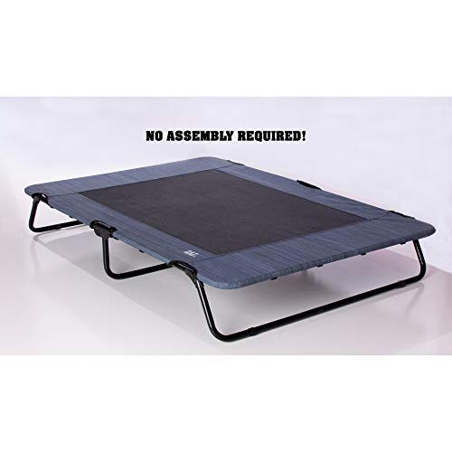 Pet Gear Lifestyle Pet Cot Elevated Bed, No Assembly Required, Premium Tear Resistant Cooling Mesh, Indoor & Outdoor, Ligh...
