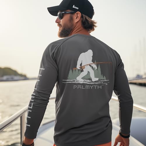 Palmyth Fishing Shirts for Men Long Sleeve UPF 50+ T Shirt Sun Protection Tee