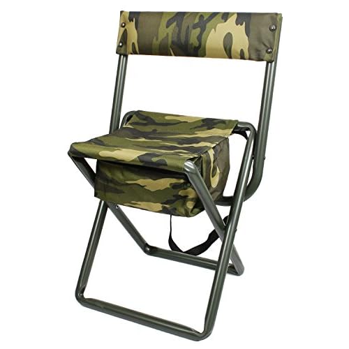 Rothco Deluxe Folding Stool with Pouch, Woodland Camo